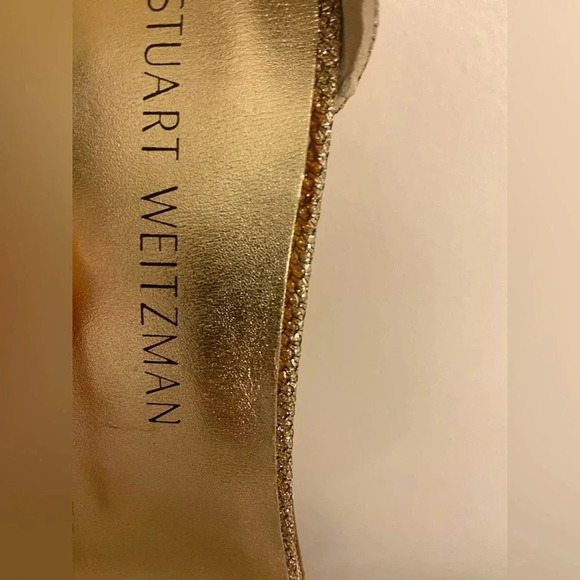Stuart Weitzman Nudist Heels Metallic Size 9 - Picture 8 of 9
